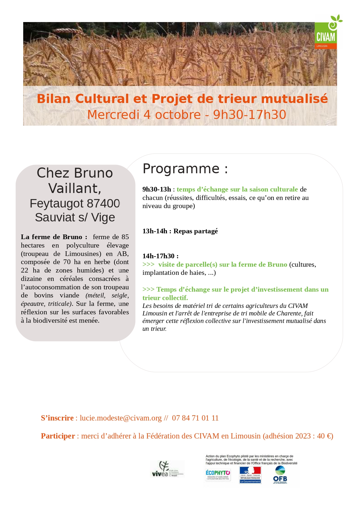 4 octobre 2023 Bilan cultural - Trieur mutualisé